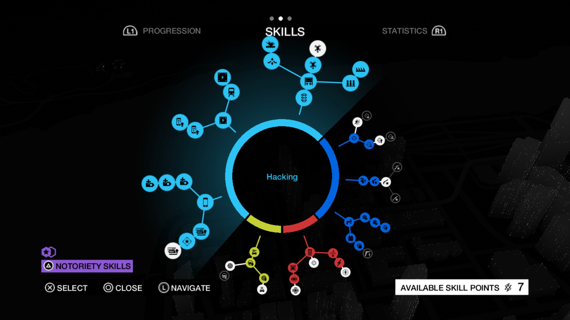 L'albero talenti di Watch_Dogs. Non è impensabile completarlo in un giro solo