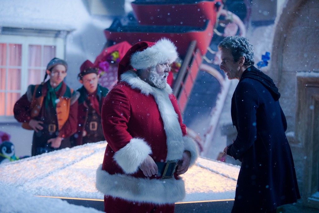 Picture shows;  Nick Frost as Santa and Peter Capaldi as Doctor Who in an all-new Christmas special, 'Last Christmas.'