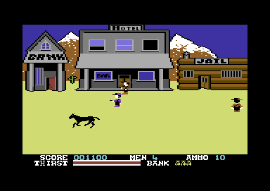474104-dead-or-alive-commodore-64-screenshot-the-horse-is-to-be-avoided