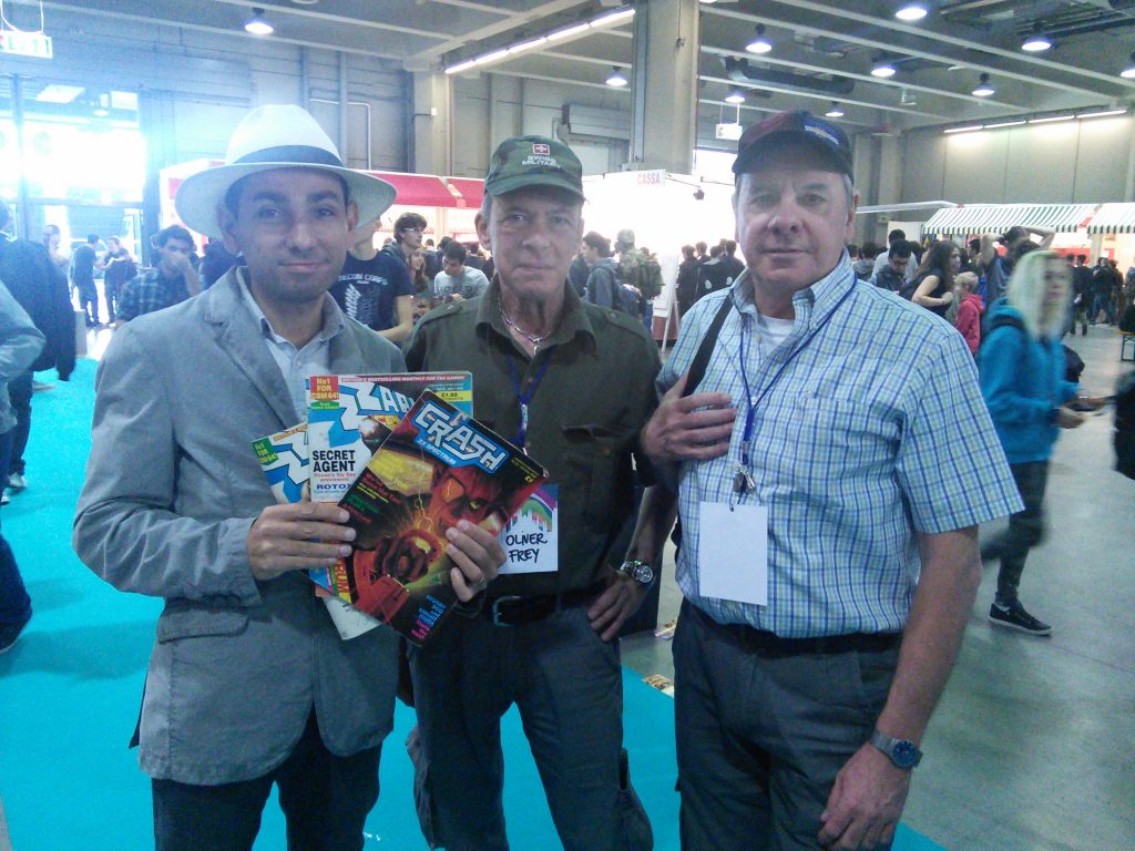 Con Oliver Frey e Roger Kean (Zzap64! - Tgm e altri)