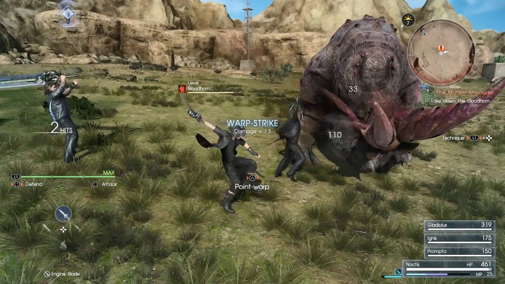 final fantasy xv screen warp