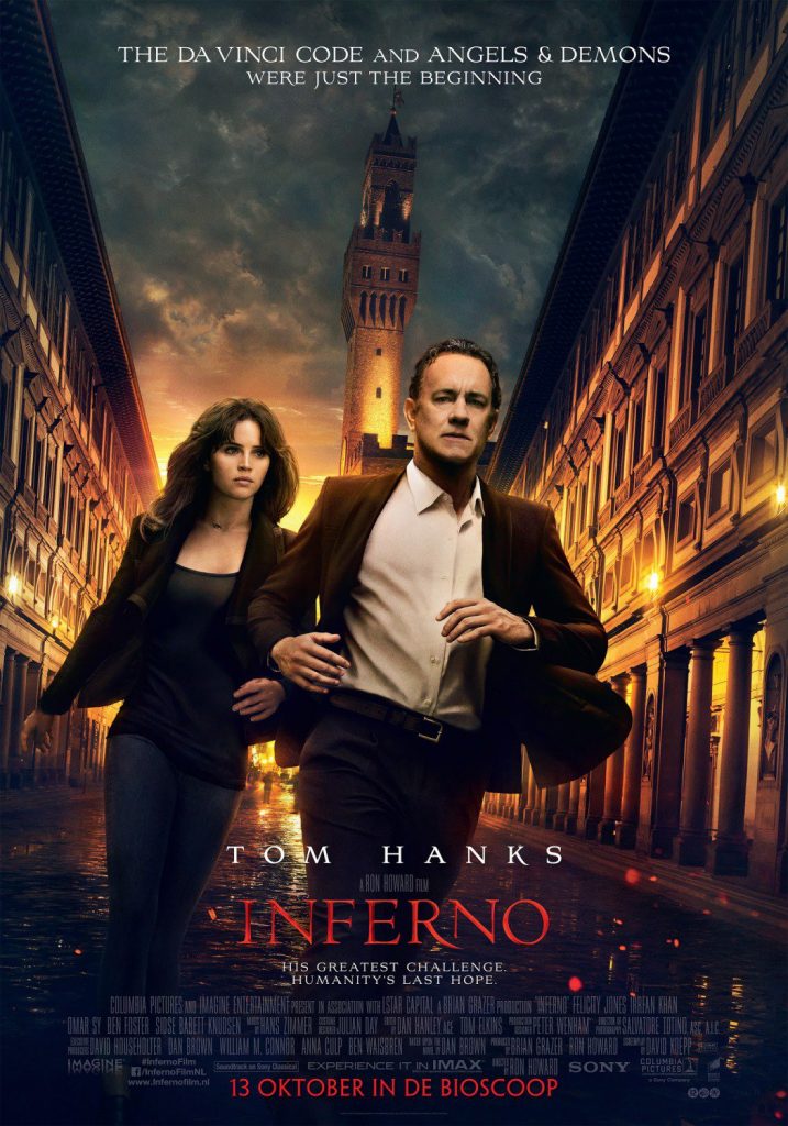 tom hanks inferno poster promozionale trailer