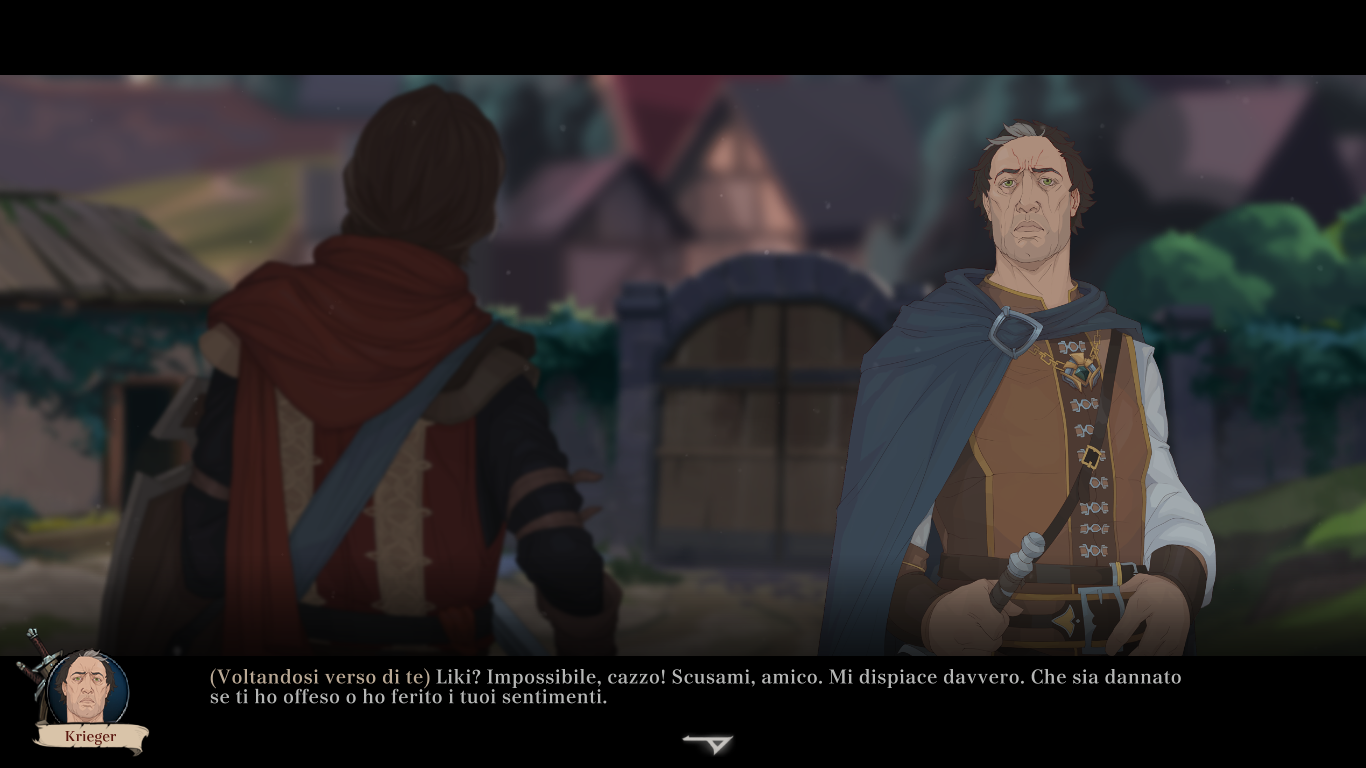 dialogo tra Thorn Brenin e Krieger