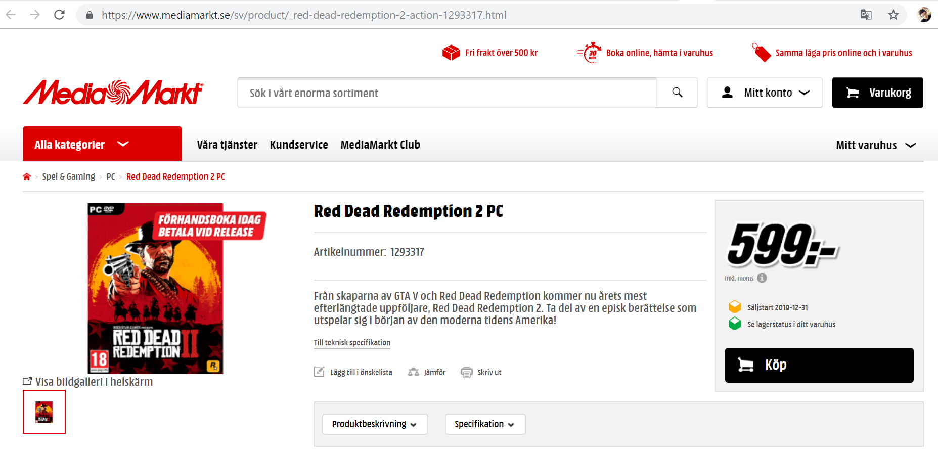 red dead redemption 2 mediamarkt