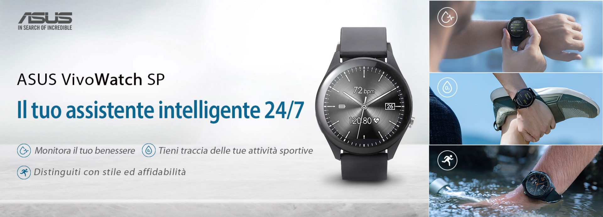 ASUS annuncia la disponibilità in Italia del VivoWatch SP, un tracker di benessere intelligentein grado di monitorare 24/7 il nostro corpo.