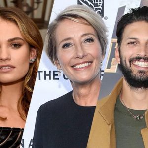 Lily James, Emma Thompson e Shazad Latif