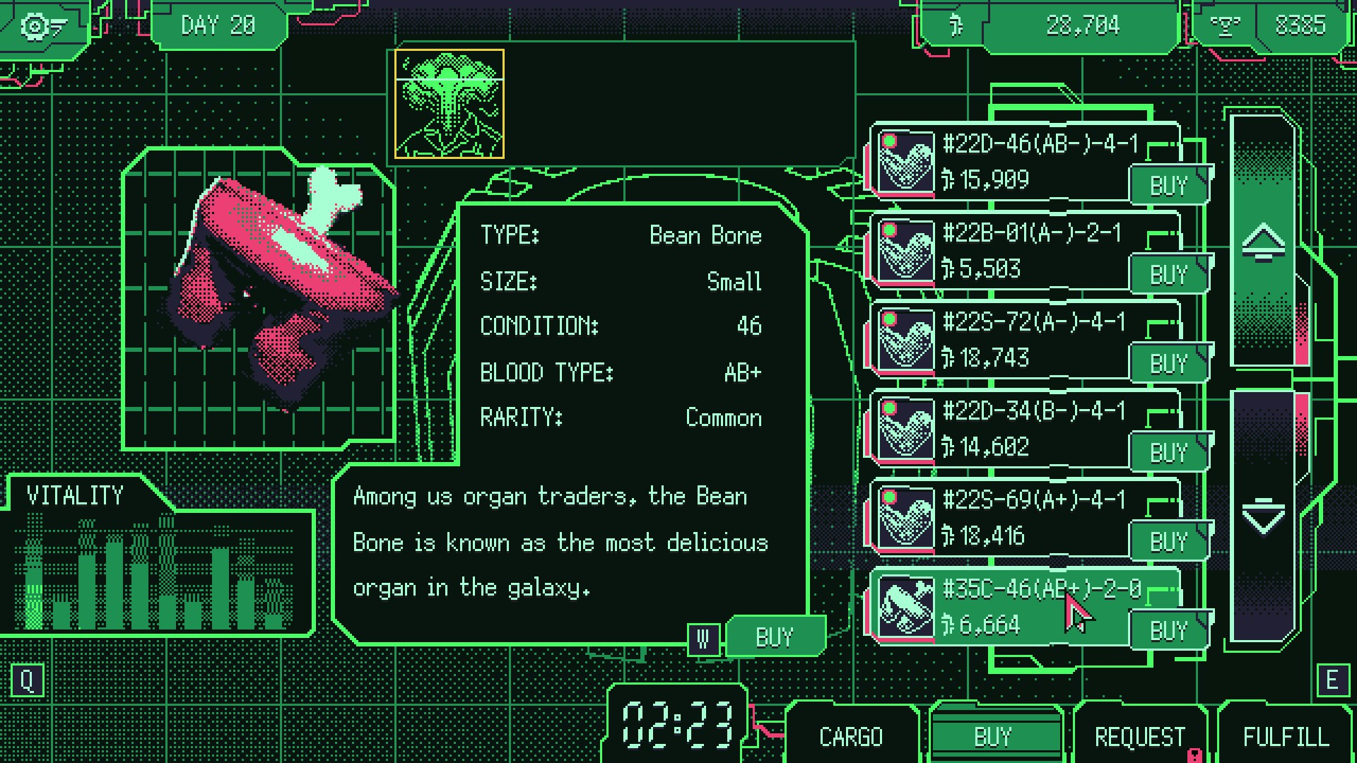 Space Warlord Organ Trading Simulator