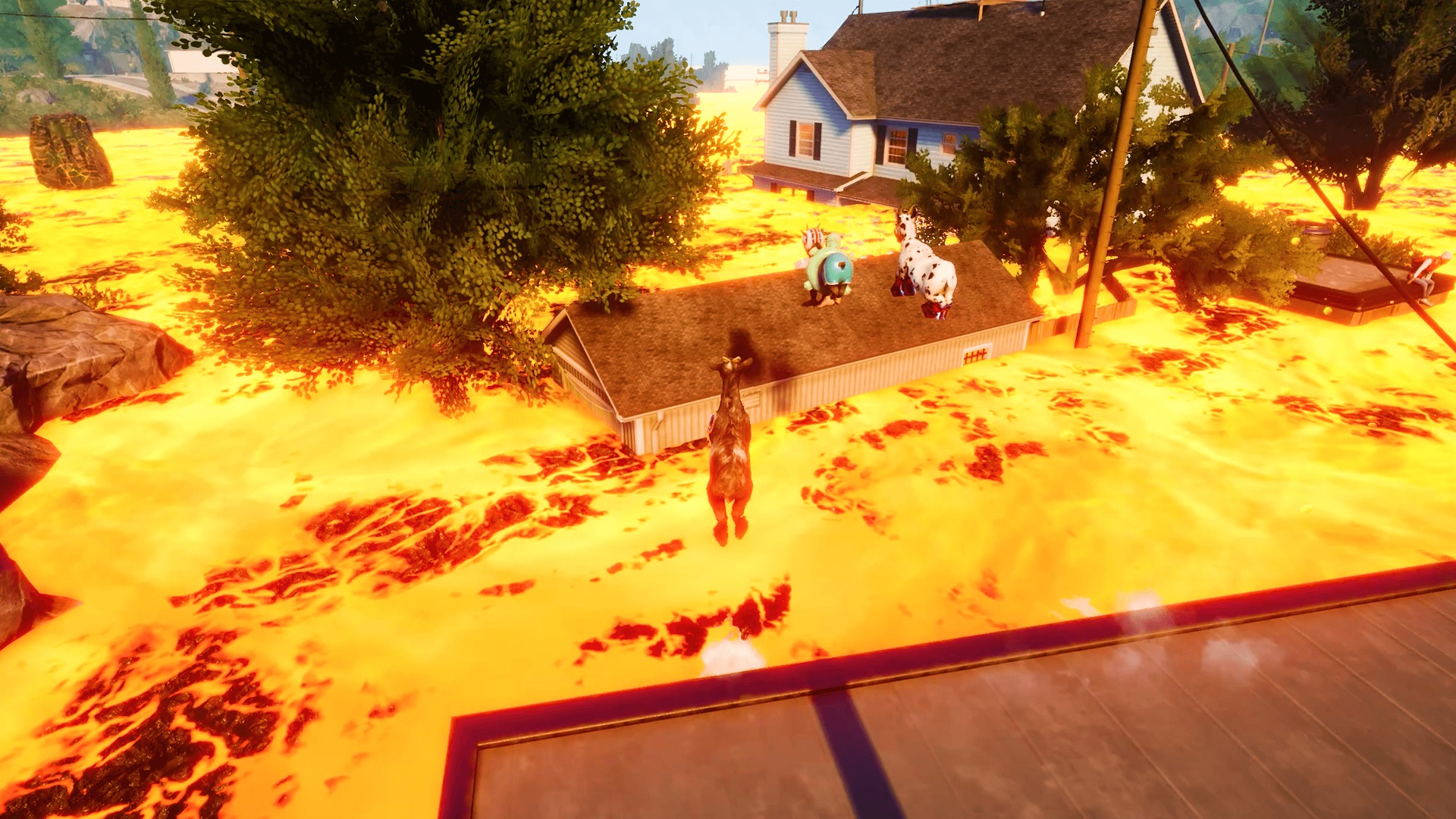 Goat Simulator 3 floor is lava