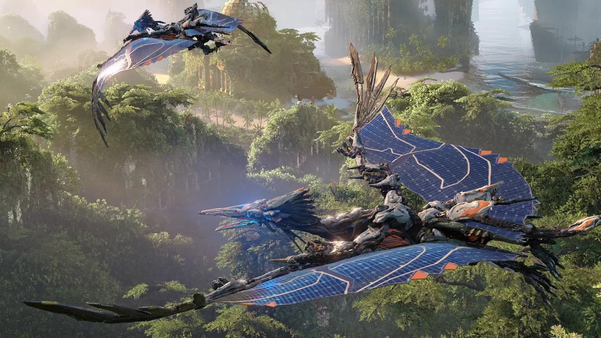 Horizon Forbidden West montature volanti