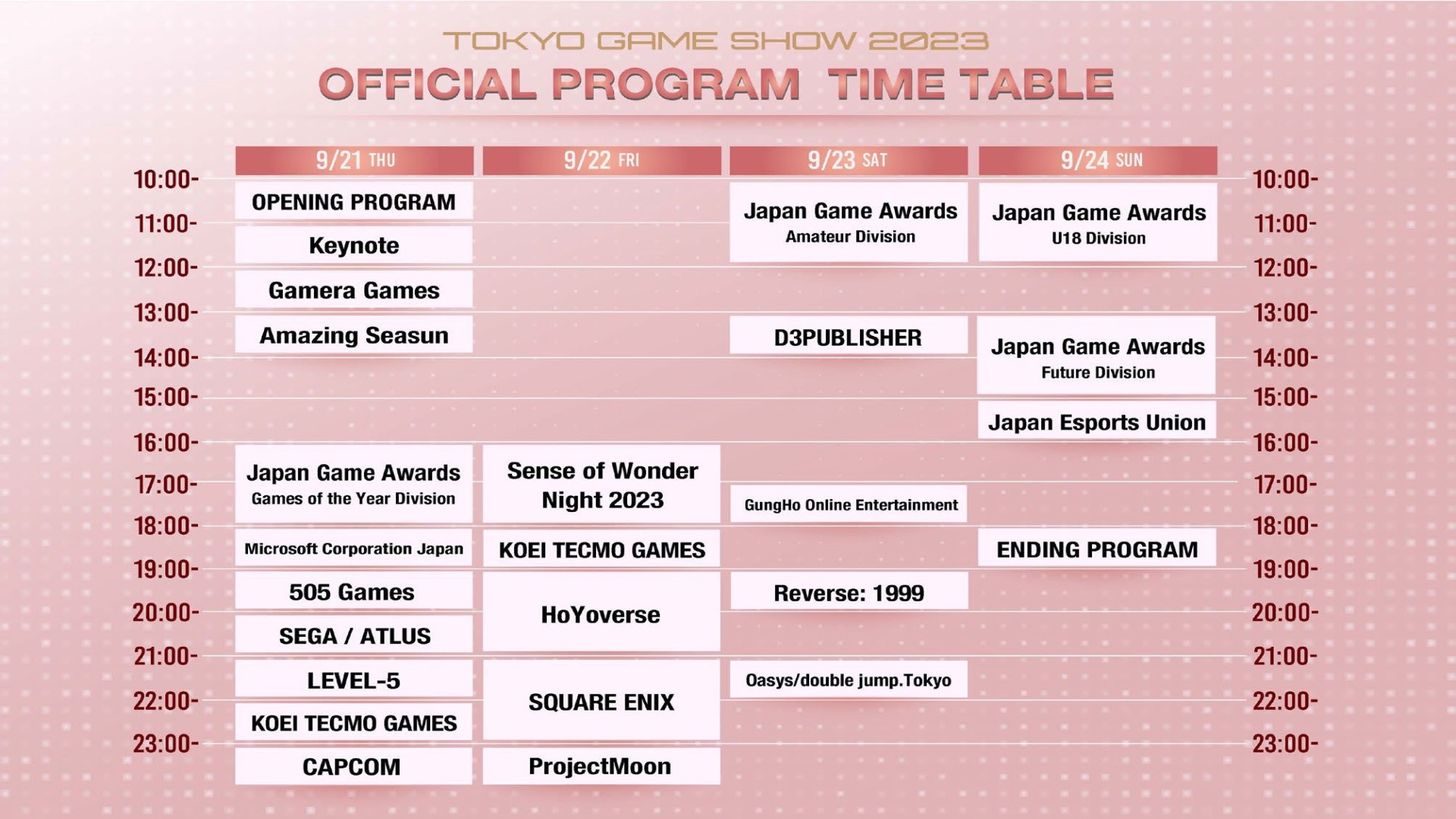 Tokyo Game Show 2023; TGS 2023